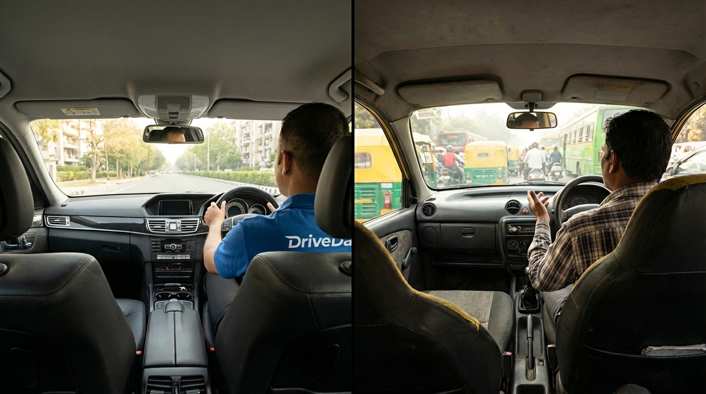 Personal driver vs cab service comparison
